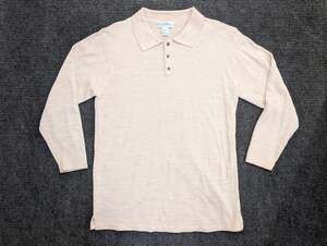 Vintage Y2K 100% Wool Long Sleeve Knit Polo Sweater men's large coastal grandpa